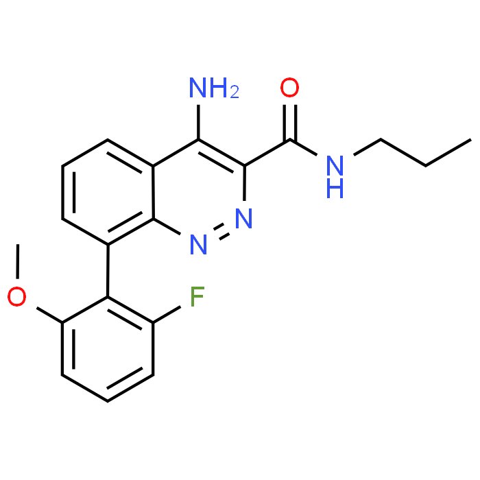 4-Amino-8-(2-fluoro-6-methoxyphenyl)-N-propylcinnoline-3-carboxamide