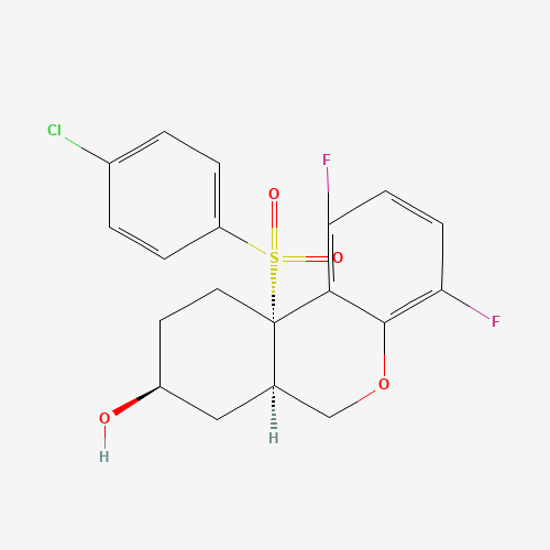 (6aR,8S,10aS)-10a-((4-Chlorophenyl)sulfonyl)-1,4-difluoro-6a,7,8,9,10,10a-hexahydro-6H-benzo[c]chromen-8-ol