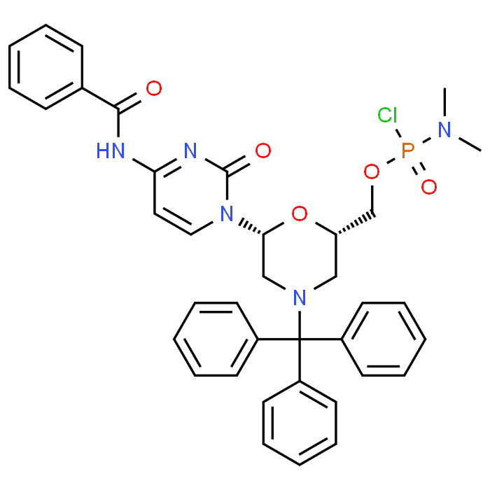 ((2S,6R)-6-(4-Benzamido-2-oxopyrimidin-1(2H)-yl)-4-tritylmorpholin-2-yl)methyl dimethylphosphoramidochloridate