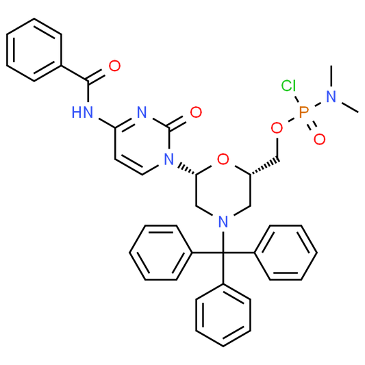 ((2S,6R)-6-(4-Benzamido-2-oxopyrimidin-1(2H)-yl)-4-tritylmorpholin-2-yl)methyl dimethylphosphoramidochloridate