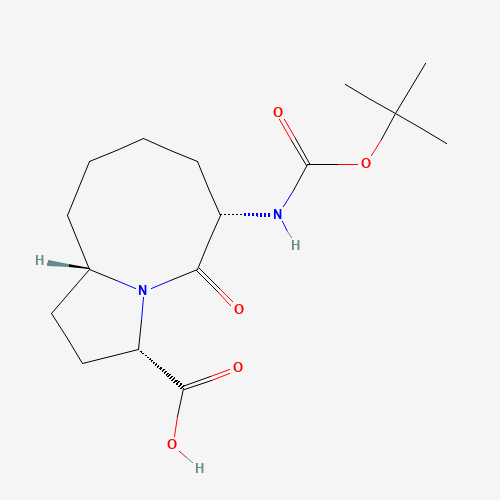 (3S,6S,10aS)-6-((tert-Butoxycarbonyl)amino)-5-oxodecahydropyrrolo[1,2-a]azocine-3-carboxylic acid
