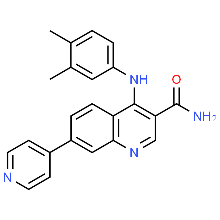 4-((3,4-Dimethylphenyl)amino)-7-(pyridin-4-yl)quinoline-3-carboxamide