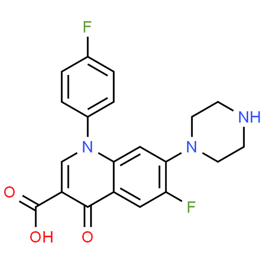 6-Fluoro-1-(4-fluorophenyl)-4-oxo-7-(piperazin-1-yl)-1,4-dihydroquinoline-3-carboxylic acid