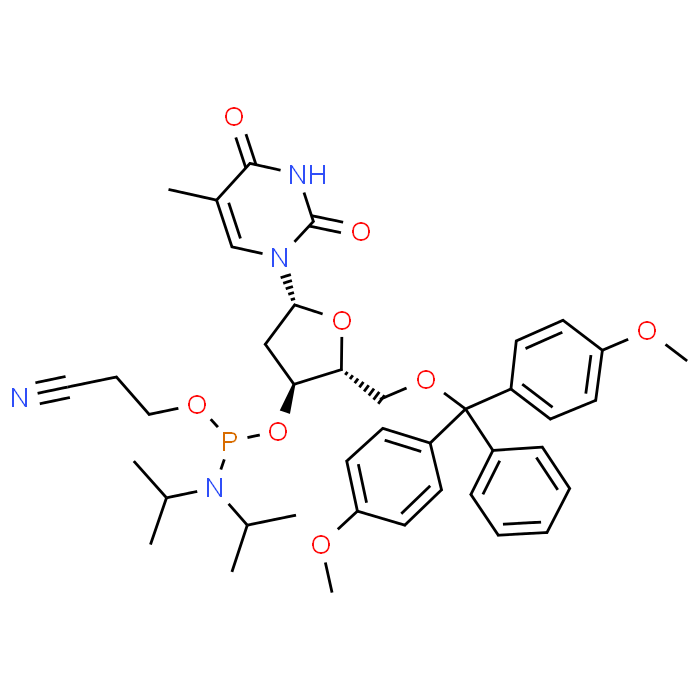 5'-O-[Bis(4-Methoxyphenyl)phenylmethyl]-thymidine 3'-[2-cyanoethyl N,N-bis(1-methylethyl)phosphoramidite]