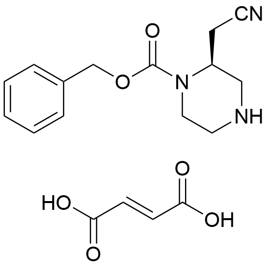 (S)-Benzyl 2-(cyanomethyl)piperazine-1-carboxylate fumaric acid salt