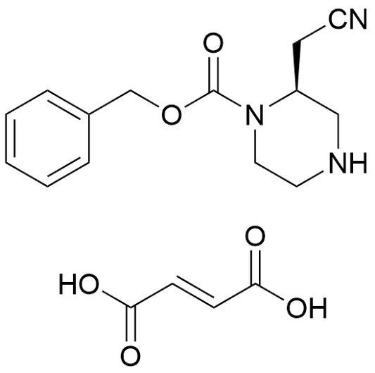 (S)-Benzyl 2-(cyanomethyl)piperazine-1-carboxylate fumaric acid salt