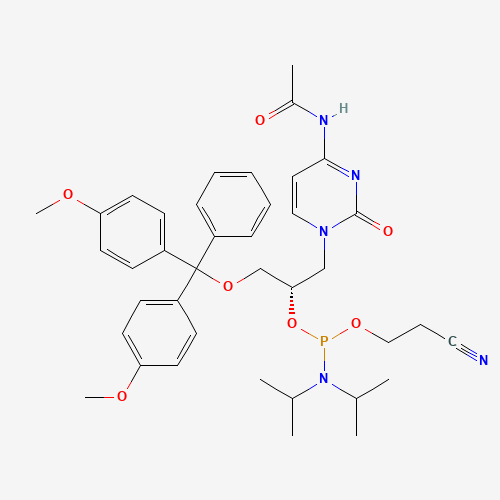 (S)-1-(4-Acetamido-2-oxopyrimidin-1(2H)-yl)-3-(bis(4-methoxyphenyl)(phenyl)methoxy)propan-2-yl (2-cyanoethyl) diisopropylphosphoramidite