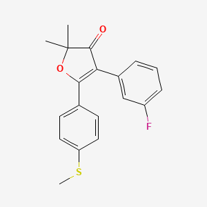 4-(3-Fluorophenyl)-2,2-dimethyl-5-(4-(methylthio)phenyl)furan-3(2H)-one