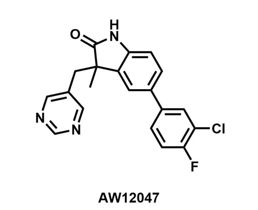 5-(3-Chloro-4-fluorophenyl)-3-methyl-3-(pyrimidin-5-ylmethyl)indolin-2-one