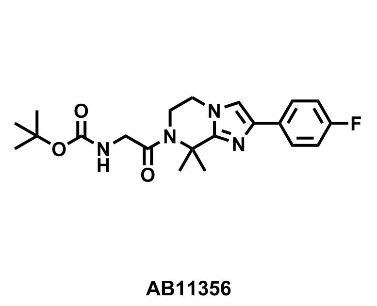 tert-Butyl (2-(2-(4-fluorophenyl)-8,8-dimethyl-5,6-dihydroimidazo[1,2-a]pyrazin-7(8H)-yl)-2-oxoethyl)carbamate