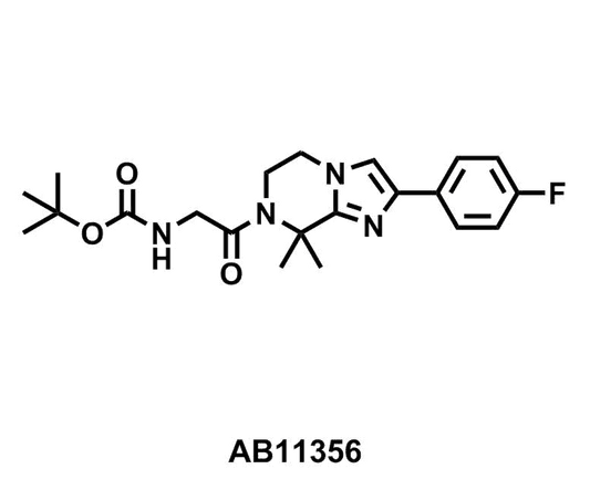 tert-Butyl (2-(2-(4-fluorophenyl)-8,8-dimethyl-5,6-dihydroimidazo[1,2-a]pyrazin-7(8H)-yl)-2-oxoethyl)carbamate