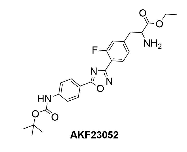 Ethyl 2-amino-3-(4-(5-(4-((tert-butoxycarbonyl)amino)phenyl)-1,2,4-oxadiazol-3-yl)-3-fluorophenyl)propanoate