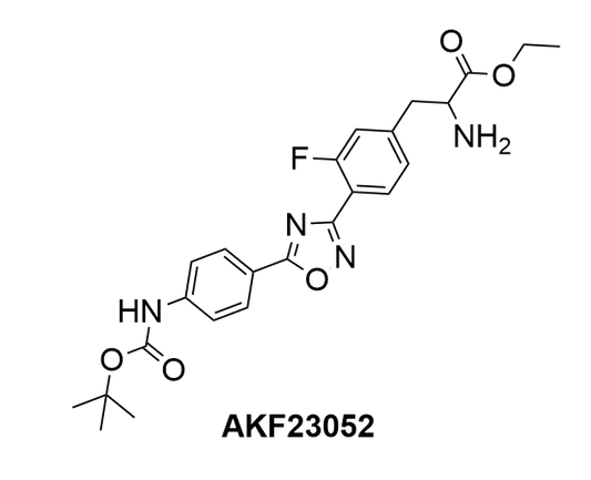 Ethyl 2-amino-3-(4-(5-(4-((tert-butoxycarbonyl)amino)phenyl)-1,2,4-oxadiazol-3-yl)-3-fluorophenyl)propanoate