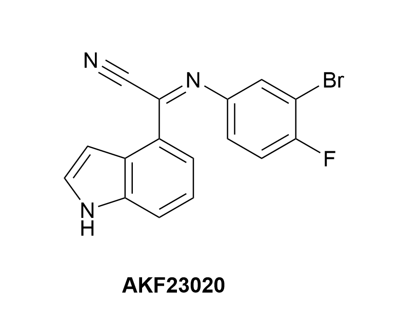 N-(3-Bromo-4-fluorophenyl)-1H-indole-4-carboximidoyl cyanide