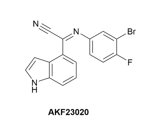 N-(3-Bromo-4-fluorophenyl)-1H-indole-4-carboximidoyl cyanide