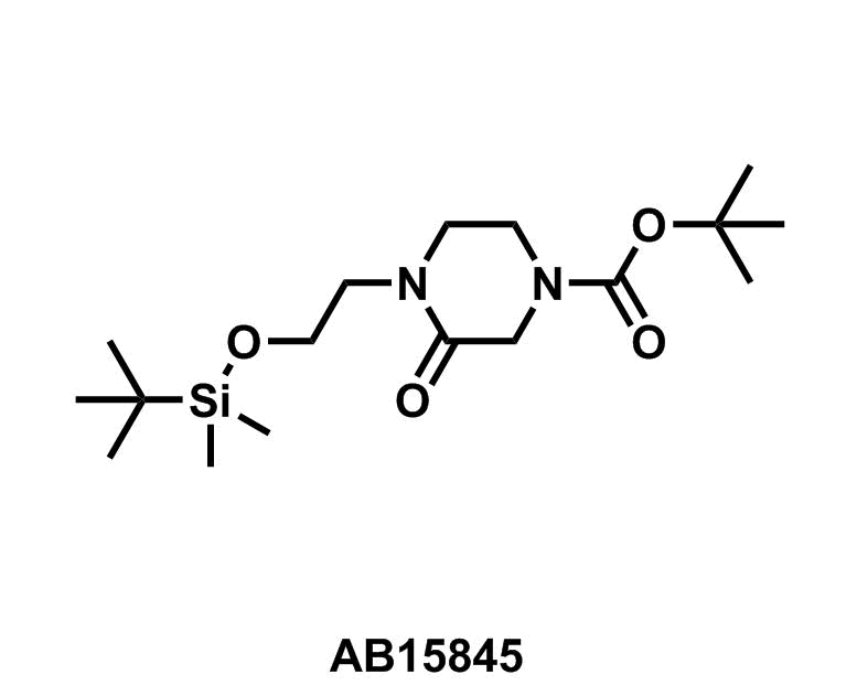 tert-Butyl 4-(2-((tert-butyldimethylsilyl)oxy)ethyl)-3-oxopiperazine-1-carboxylate - Achmem